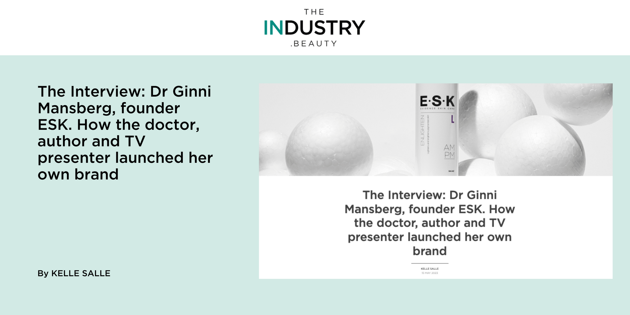 The Interview: Dr Ginni Mansberg, founder ESK. How the doctor, author and TV presenter launched her own brand