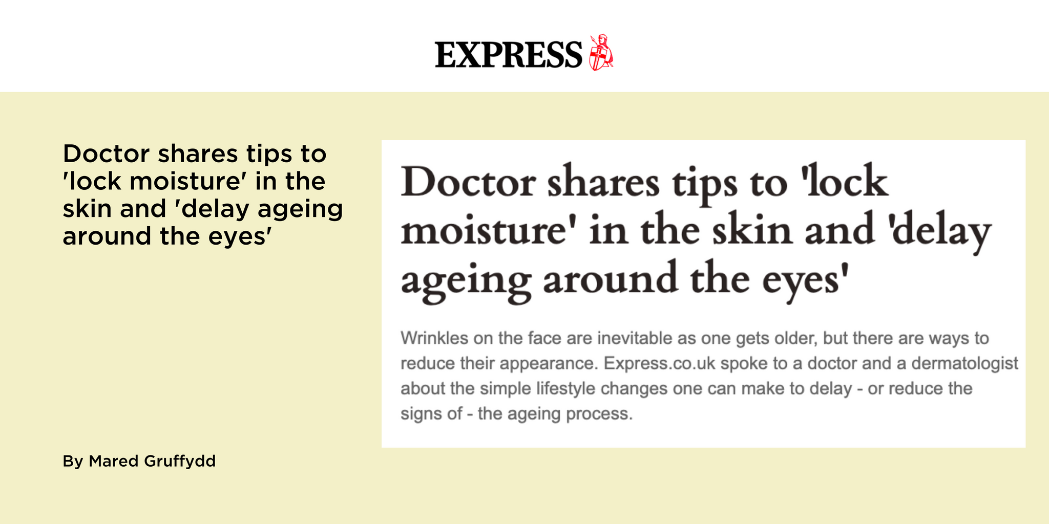Doctor shares tips to 'lock moisture' in the skin and 'delay ageing around the eyes'