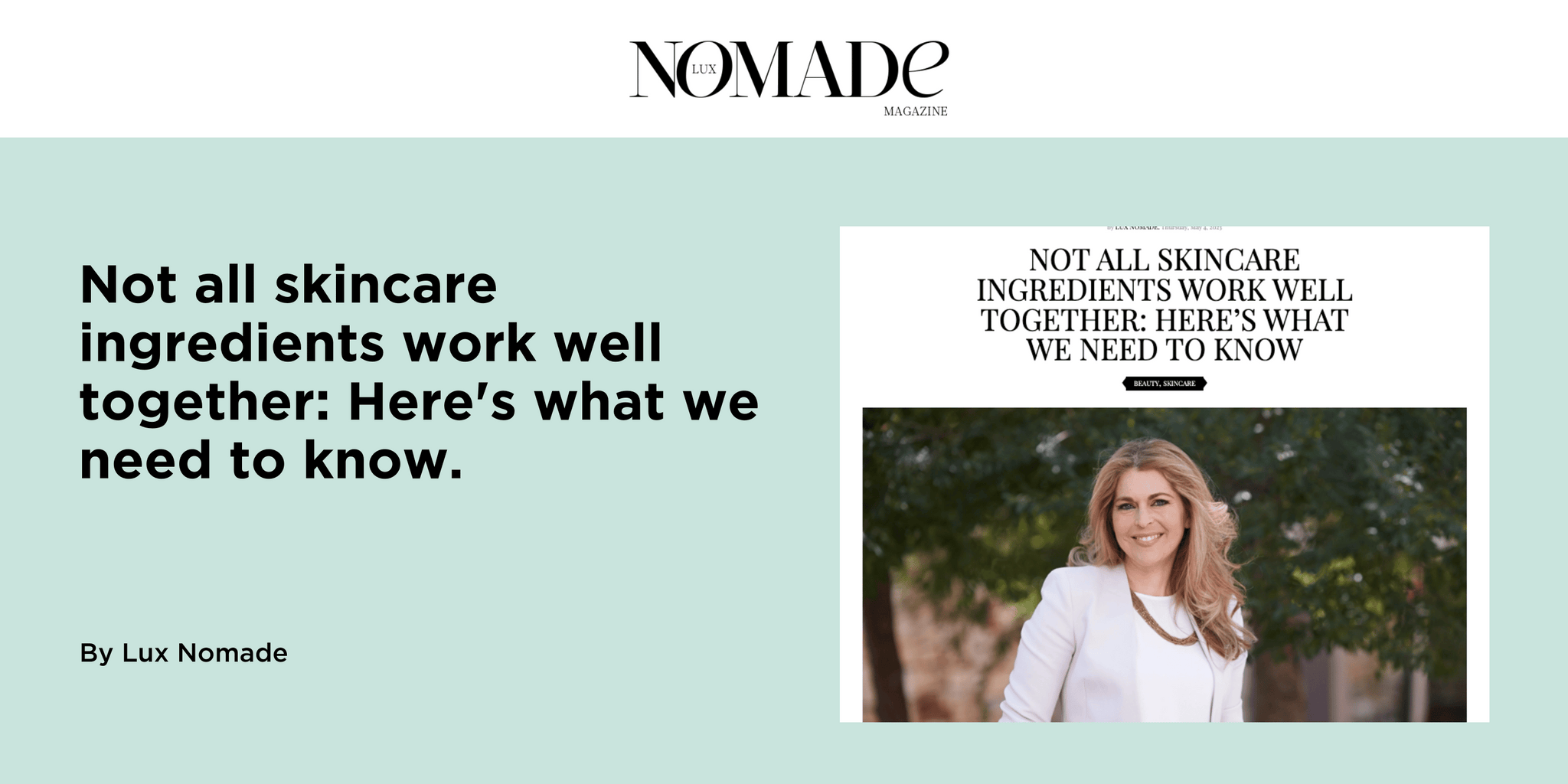 Not all skincare ingredients work well together: here's what we need to know.