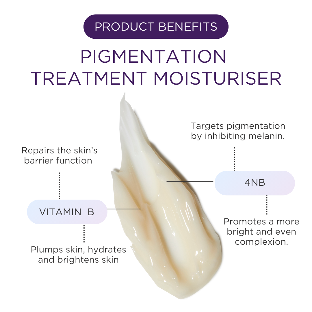 ESK Enlighten pigmentation moisturiser with Vitamin B and 4NB for dark spots and melasma.