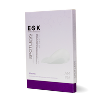 This is ESK's Spotless microneedle patches. They are pimple patches with needles made from hyaluronic acid. They are able to penetrate the top layer of the skin and administer the key ingredients directly into the problem area where a pimple is forming. Each acne patch contains key evidence ingredients such as Salicylic Acid, Niacinamide, Green Tea and Resveratrol.