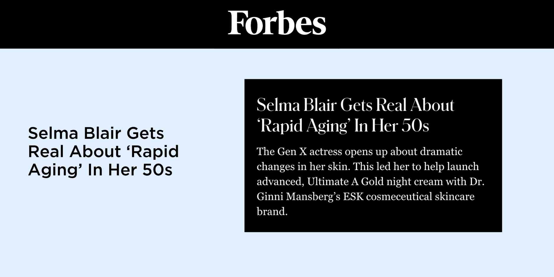 Selma Blair Gets Real About ‘Rapid Aging’ In Her 50s
