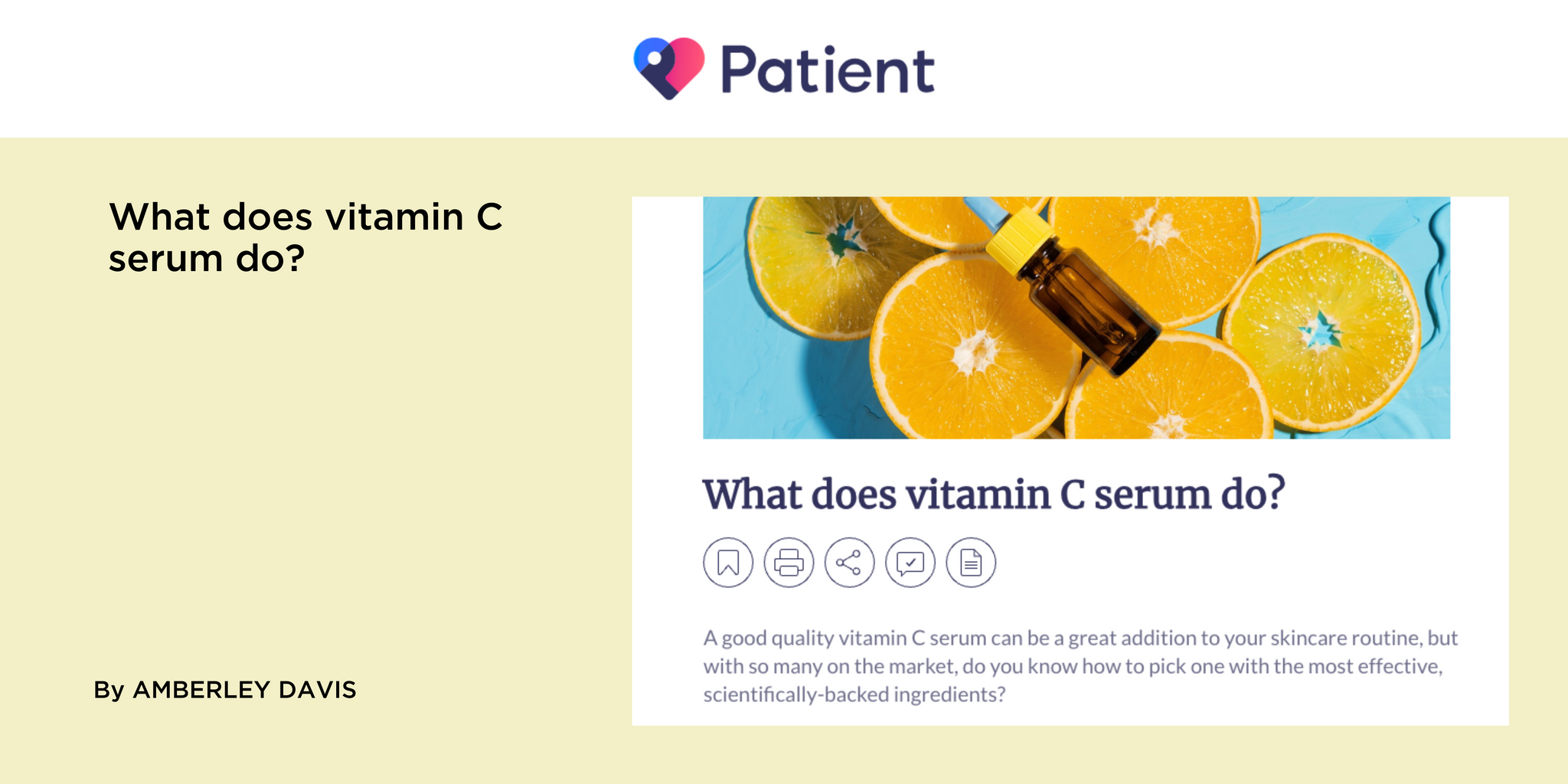 What does vitamin C serum do?