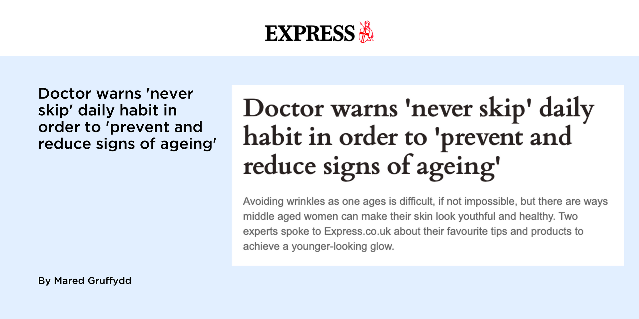 Doctor warns 'never skip' daily habit in order to 'prevent and reduce signs of ageing'
