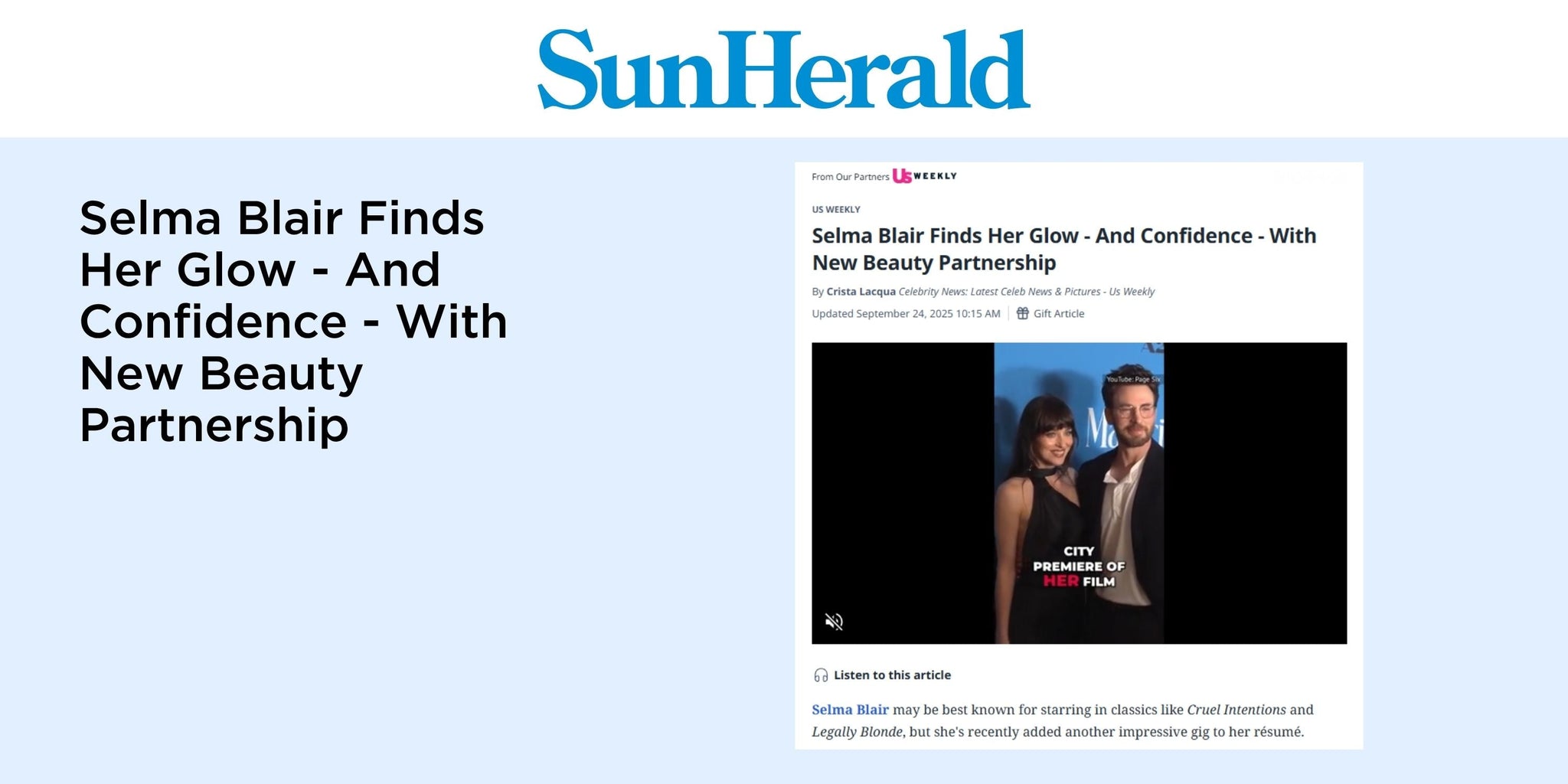 Selma Blair Finds Her Glow - And Confidence - With New Beauty Partnership