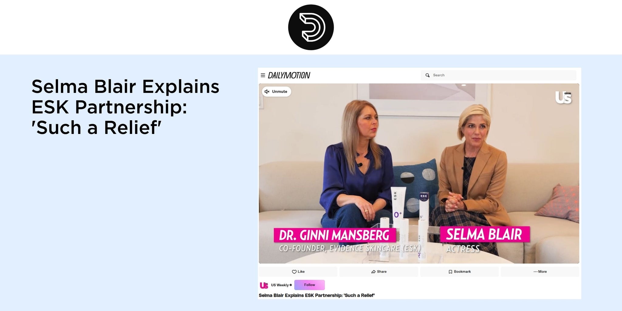 Selma Blair Explains ESK Partnership: 'Such a Relief'
