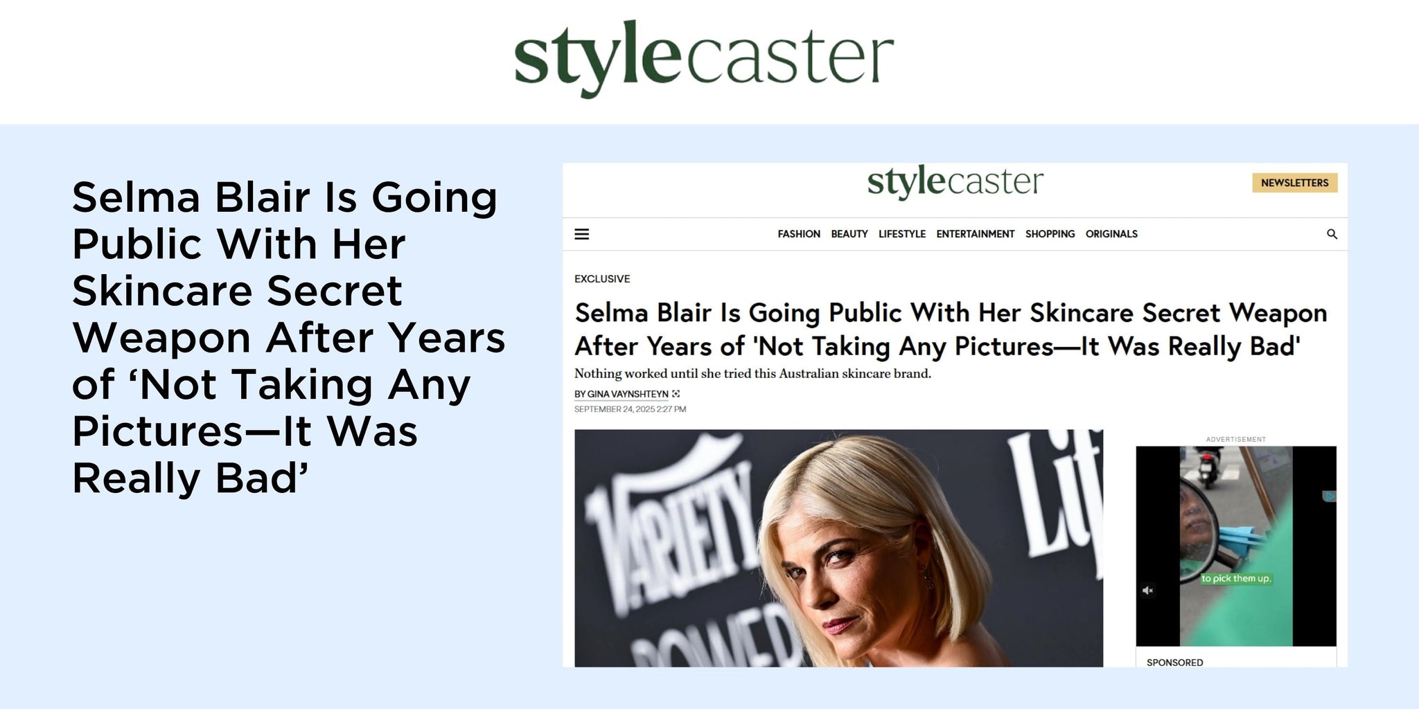 Selma Blair Is Going Public With Her Skincare Secret Weapon After Years of ‘Not Taking Any Pictures—It Was Really Bad’