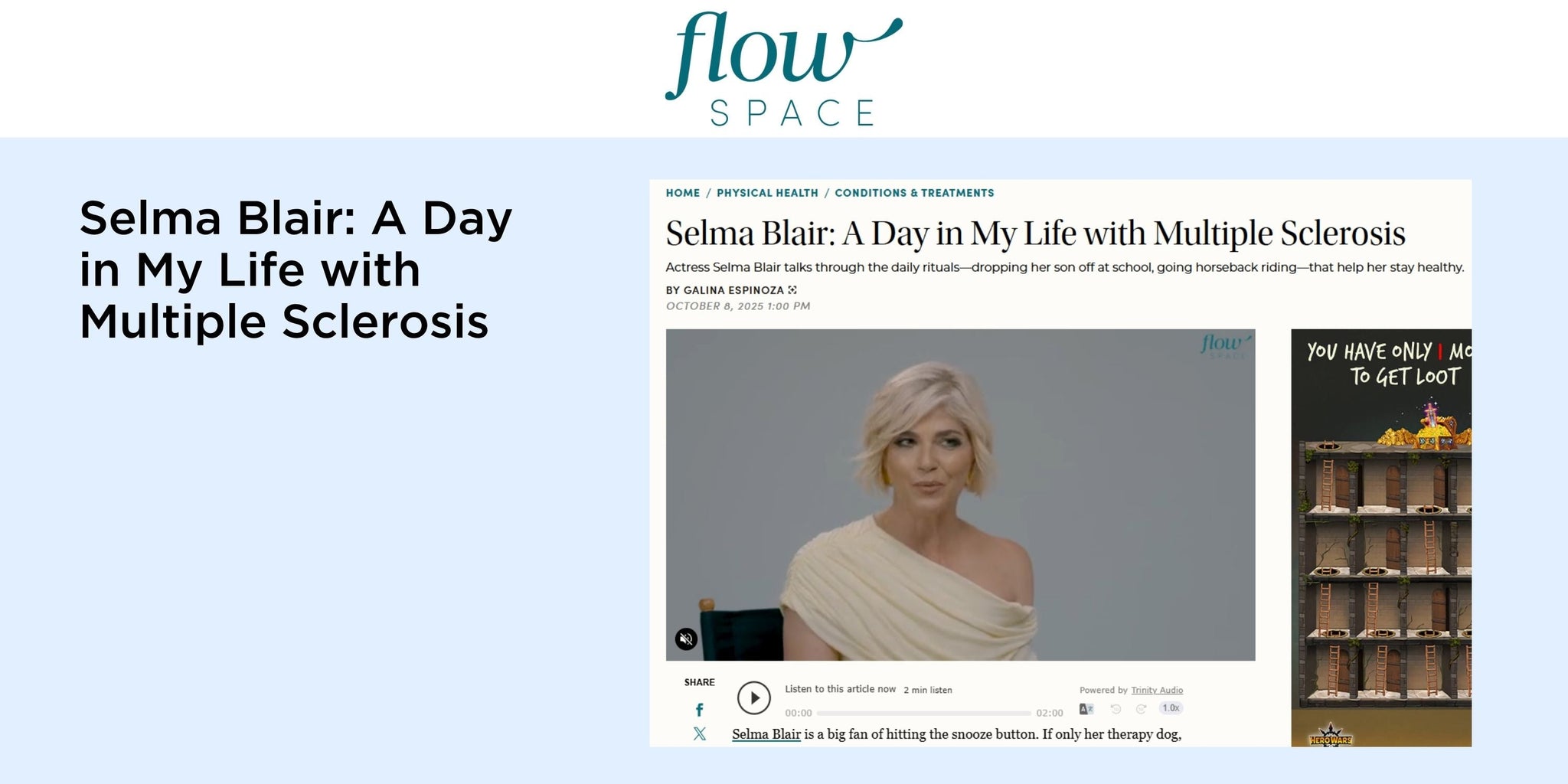 Selma Blair: A Day in My Life with Multiple Sclerosis