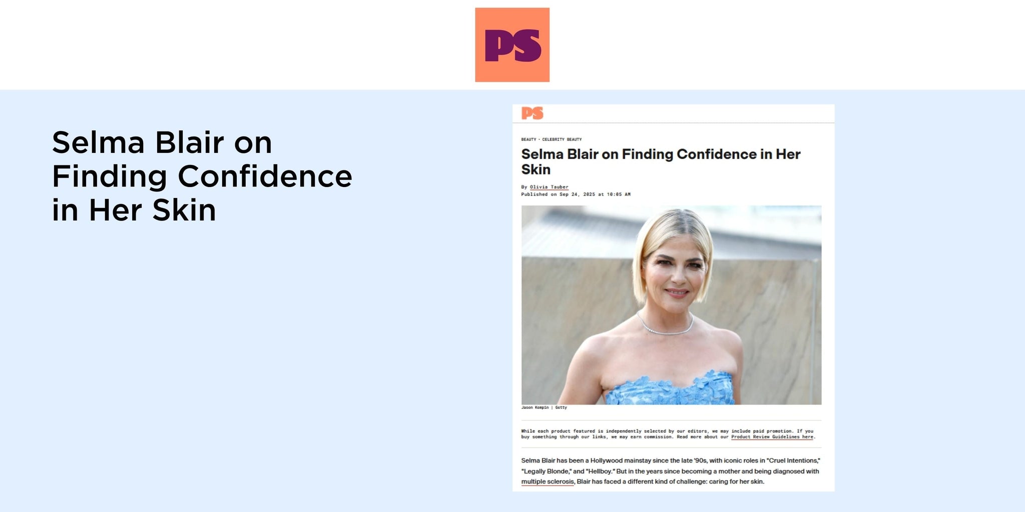 Selma Blair on Finding Confidence in Her Skin