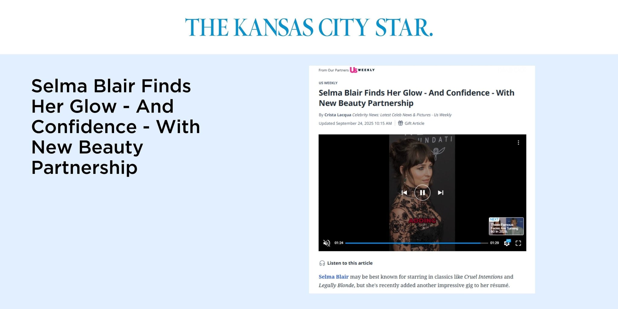 Selma Blair Finds Her Glow - And Confidence - With New Beauty Partnership