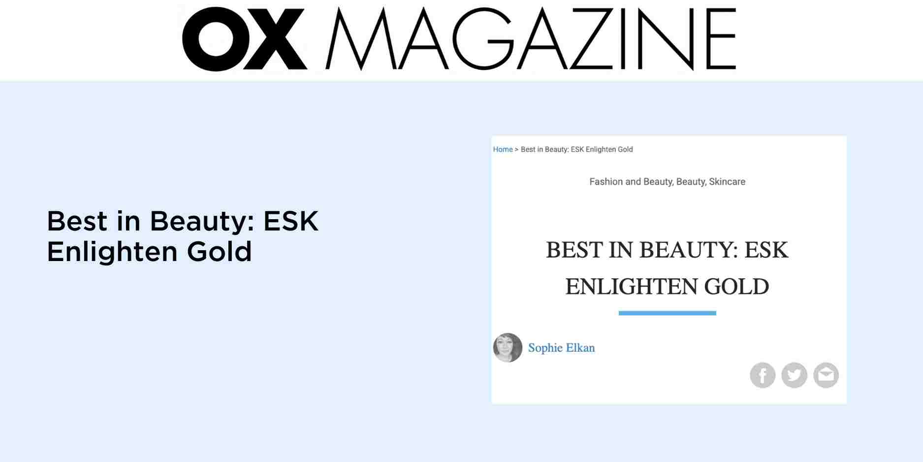Best in Beauty: ESK Enlighten Gold