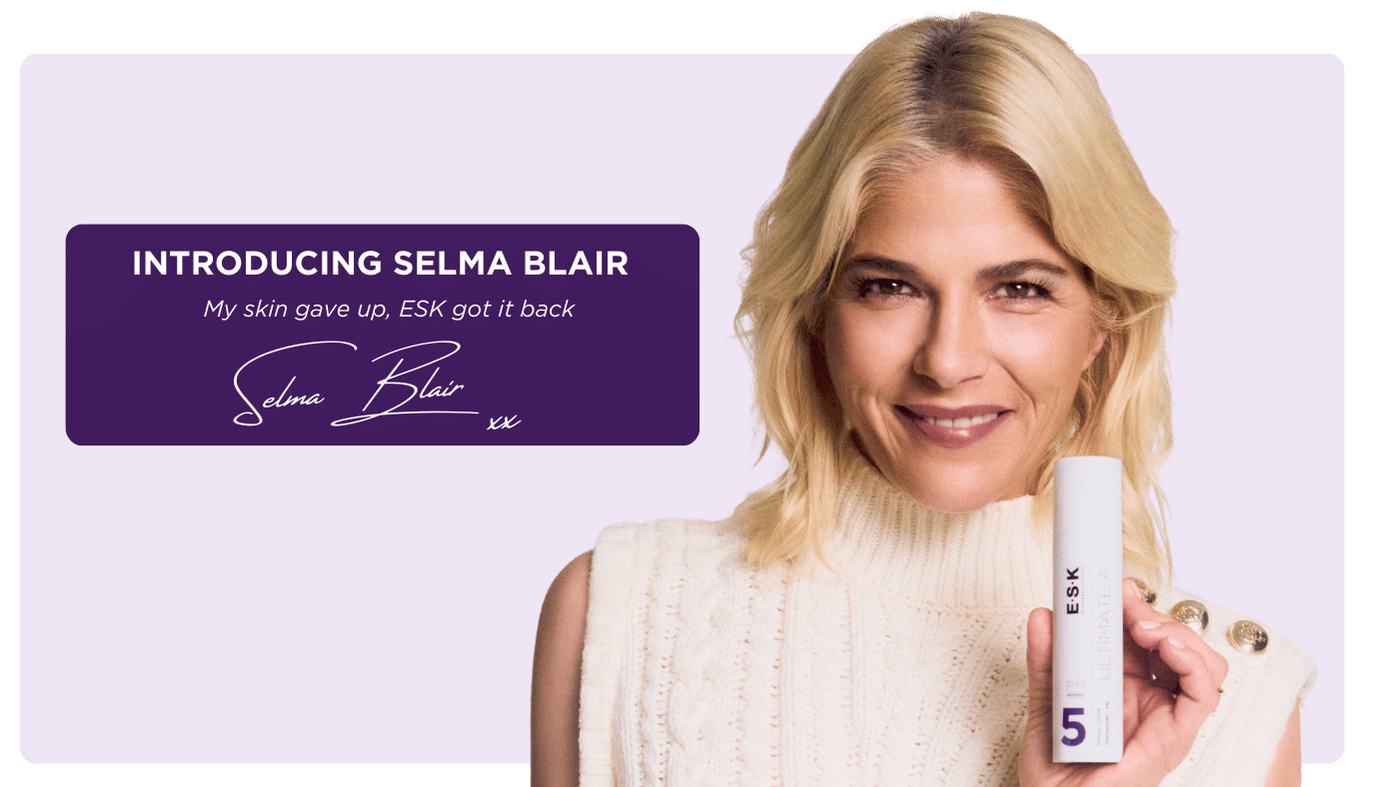 Selma Blair, film icon, raves: “ESK saved my sensitive skin!”