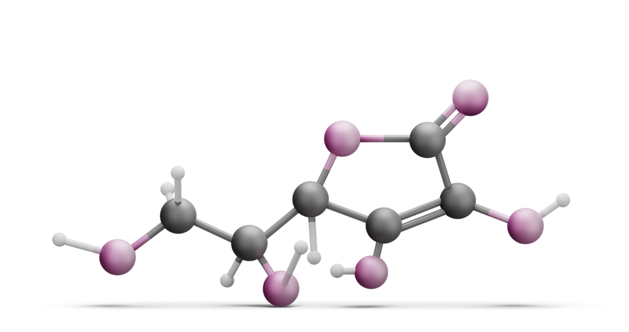 picture of a vitamin c with l ascorbic acid molecule