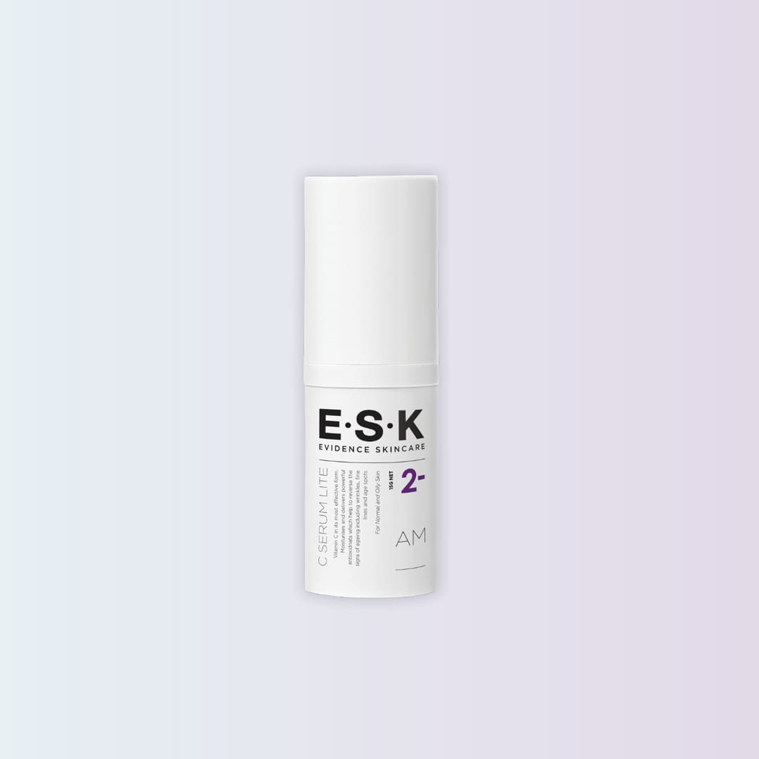 This is ESK's C Serum Lite in the Travel size! Our L Ascorbic vitamin c serum Australia made. Suitable for all skin types and best for those who have normal to oily skin. 