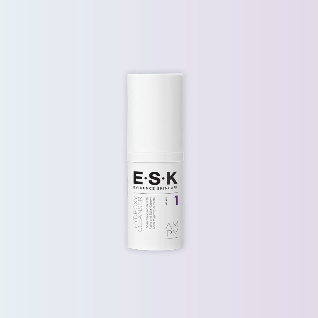 This is ESK's Travel Size of the Hydroxy Cleanser. The perfect way to take your cleanser on the go when travelling or when you're away from home. Same great formula in a travel friendly size!