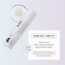 How to use ESK Smooth Serum -exfoliating night serum after cleansing & before retinal cream. Improves skin texture, brightness & skin clarity overnight.