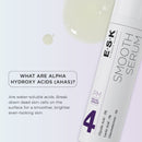 What are alpha hydroxy acids AHA skincare benefits explained with ESK Smooth Serum, helping exfoliate dead skin cells for brighter, smoother and more even-looking skin.