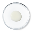 A close look at the texture of ESK's Calming Cleanser. It is a milky, transparent and thin cream. Gentle enough to be used on all skin types and able to be used as a makeup remover.