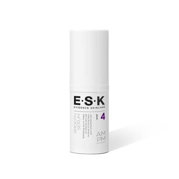 This is ESK's Smooth Serum Exfoliator. It contains chemical exfoliators Glycolic Acid and Lactic Acid. These ingredients are perfect for gently exfoliating the skin and allowing products to penetrate more effectively after use. Therefore giving your skin a smooth, even complexion. 