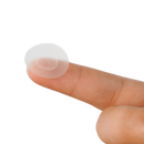 This is a close up photo of an individual acne patch. Banish and fade early stage pimples with 300 dissolving Hyaluronic Acid microneedles tipped with Salicylic Acid, Vitamin B3, Tea Tree Oil and Green Tea. microneedling pimple patches.